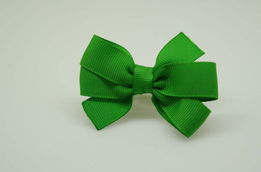 Small pinwheel hair Bow with colors  Classical Green